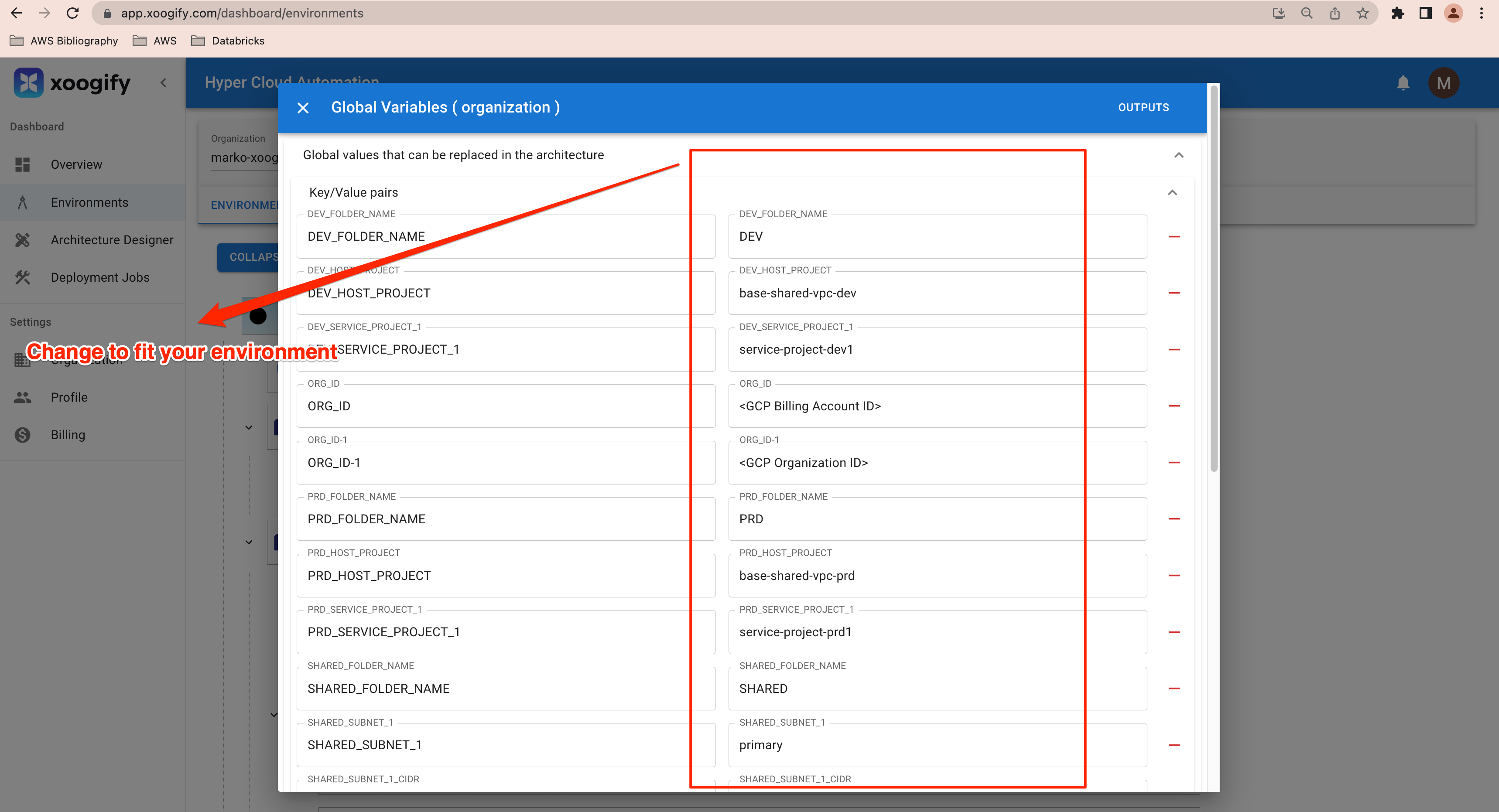set global varialbes